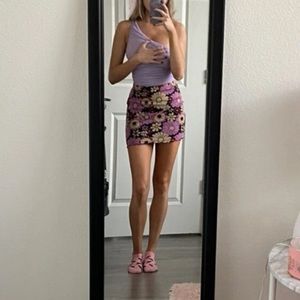 Floral mini skirt